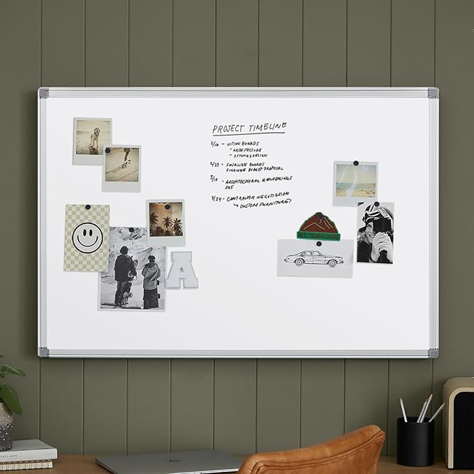 SWANCROWN Magnetic White Board 30 x 20 Inches Dry Erase Board, Hanging Whiteboards for Door, Office, Home, Dorm- Teachers/Students/Family