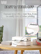 3 Inch White Round Thermal Sticker Labels, Self-Adhesive Circle Direct Thermal Printer Labels, DIY Design, QR Code, Name Tag, Brand Label,Gift Label (White 500 PCS/1 Roll)