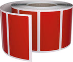 Royal Green Rectangular Color Coding Sticker Roll - Write On Labels for Folders, Organizing & More, 1.57" x 0.75" Stickers to Write On Name Tags for Office Supplies & Organization, 500-Pack (Red).