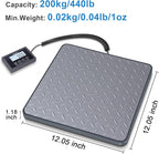 THINKSCALE Shipping Scale, 440 lbs/1 oz Highly Accurate Postal Scale with Hold/Tare/LCD Display, Lightweight Digital Postage Scale for Packages/Luggage/Post Office/Dog, Battery & AC Adapter Included