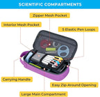 ECHSRT Big Pencil Case, Aesthetic Portable Zipper Pencil Bag with Hidden Pocket, Special Pouch for Men Women Adults, Stationery Organizer Pen Cases for Office Travel, Purple