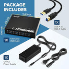 Managed USB Switch/Hub 2 Computers - 9 Port, Fast Charge (4A), Industrial & Scientific Grade, Programmable Compatible with Mac/Windows/Linux for Keyboard Mouse External Hard Drive