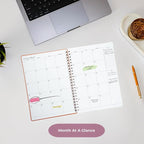 | Ultimate Yearly, Daily, Weekly, Monthly Planner | 8.25" x 11.75" | To Do List Notebook for Work | Simple Design | Multiple Layouts | Academic Planner and Organizer Notebook (Navy, Yearly Planner - Portrait)