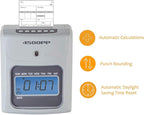 Nile Products - 4500PP Electronic Calculating Time Clock, Employees in/Out Time Tracker, Small Business Punch Pack Bundle Includes: 25 Time Cards,1 Ink Ribbon and 2 Security Keys