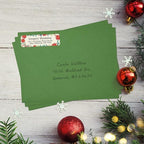 Ivory Holiday Floral Rolled Address Labels/Roll of 250 Personalized Return Address Labels/Designer Return Address Stickers in Elegant Plastic Dispenser