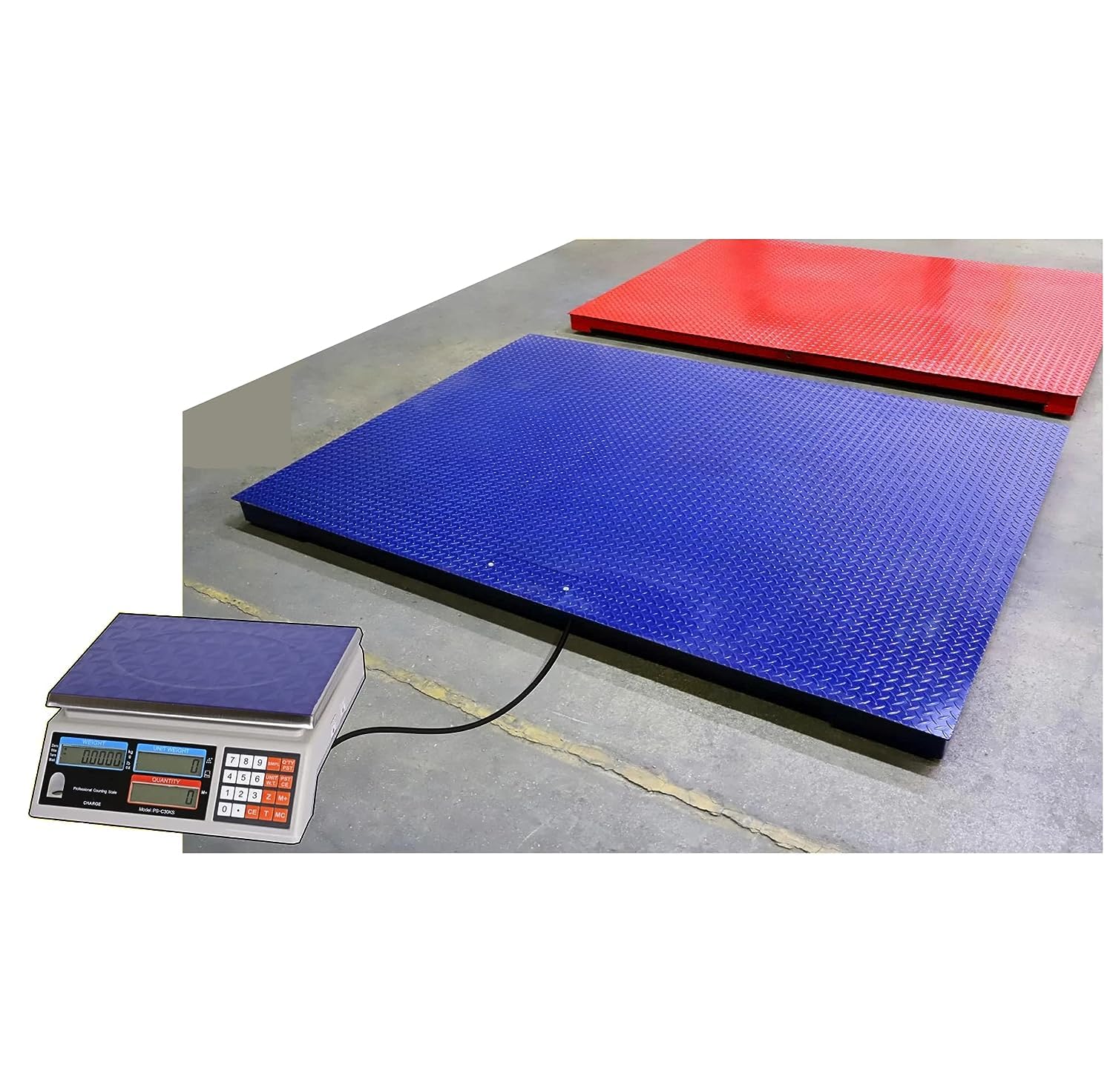 Liberty Scales LS-700-DC Dual Counting Smart Weighing Scale Systems, Size 36" x 36" (3' x 3') - C-Scale 6 lb x .0002 lb/Floor Scale 1000 lb x .2 lb