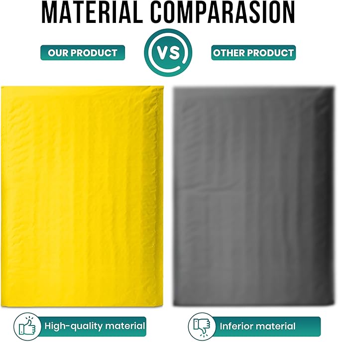 Levex - #0 6" x 10" [5 Pack] Yellow Poly Bubble Mailers, Padded Envelope Mailers, Packing Envelope & Mailing Bags for Shipping