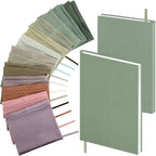 PerKoop 12 Pcs Jumbo Book Covers Stretchable Fabric School Book Protector Reusable Washable Cover Protector for Most Hardcover Textbooks(Morandi Color,6 x 9 Inch)