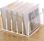 SANRUI Clear Desktop File Organizer, 5 Compartments Acrylic Office Document Sorter Mails Storage, Multifunction Letter Folder Racks Holders for Office,Home, School Desk Organization