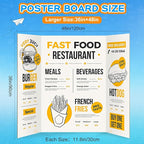 WinTS 6 Packs 36" x 48" Trifold Poster Board White TriFold Poster Boards Corrugated Presentation Board Large&Sturdy Foldable Poster Board for Presentations,School Projects,Science Fair