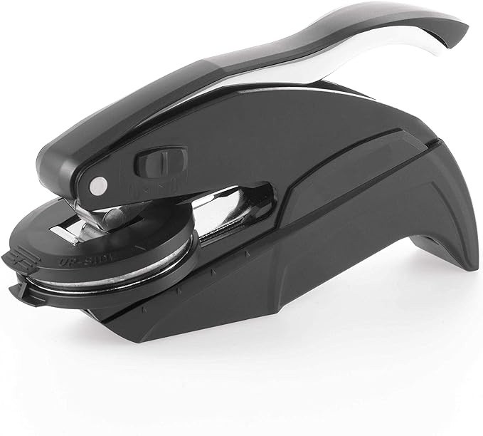 Official Seal Embosser - Custom Notary Embosser, Book & Library Stamp, 1 5/8