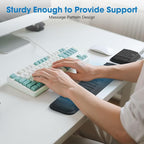 MEKASS Ergonomic Wrist Rest for Keyboard and Mouse, Soft Memory Foam Keyboard Wrist Rest Set with Non-Slip Silicone Base, Easy Typing, Pain Relief, Comfort for Office, Work, Gaming (Classic Black)