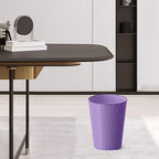 Bathroom Trash Can, 3 Pack 1.8 Gallons Small Trash Can with Trash Bags, Bathroom Garbage Can, Plastic Trash Bin, Round Waste Basket for Bedroom, Office, Compact Space (Pink Purple Green)