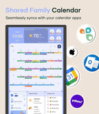 Digital Calendar+ 2: 32 Inch Wall Touch Screen Chore Chart Customize Dashboard Smart Electronic Calendar for Family Schedules Meal Planner Supports All Google Play Apps Wall Mount Black