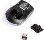 Amazon Basics 2.4 Ghz Wireless Optical Computer Mouse with USB Nano Receiver, Silver