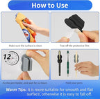 12PCS Pen Holder for Desk, Upgraded Adhesive Pen Pencil Holder for Desk Wall Clipboard Car Silicone Pens Markers Pencils Organizer Teacher Supplies Office Supplies (12PCS Multicolor)