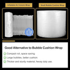 Large Bubble Cushioning Wrap for Packing 13.7inch*100feet, Inflatable Air Pillows for Shipping & Heavy Duty Moving Supplies Reusable Recyclable Packing Material for Fragile Items