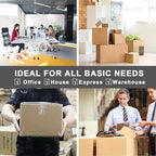 BOMEI PACK No Noise Quiet Clear Packing Tape, Heavy Duty Packaging Tape, Refill Rolls for Sealing Packing and Shipping, 2.4Mil 1.88Inch 55Yards 6rolls, with Free Dispenser