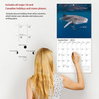 2025 Wall Calendar,Calendar 2025, January 2025 - December 2025, Wall Calendar Shark, 12" x 24" Opened,Full Page Months Thick & Sturdy Paper for Gift Perfect Calendar Organizing & Planning