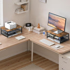 Computer Monitor Stand Riser, Desk Organizers and Accessories, Printer & Laptop Stand, Office Desk Accessories & Desktop Workspace Organizers for Office Supplies (Brown)