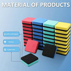 XKDOUS 35 Pack Dry Erase Eraser, Magnetic Whiteboard Eraser Bulk, Small White Board Eraser for Kids, Dry Erase Board Eraser, Mini Dry Erase Erasers Perfect for Classroom(4 Color Set, 2 x 2 Inch)