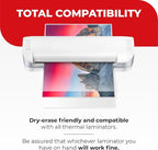 5MIL Thermal Laminating Sheets (150 Count) Letter, Photo, Card, Notecard, ID Badge and Business Card Sizes, Laminating Pouches Compatible with Laminators, Crystal Clear Laminated Finish