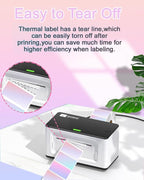 2.25 x 1.25 Thermal Labels, Self-Adhesive Address Shipping Barcode Thermal Stickers,Thermal Printer Labels Compatible with Rollo & Zebra & MUNBYN, 800 Labels for Printer, Fantasy Purple