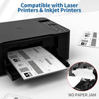 Half Sheet Shipping Labels - 50 Counts, 8.5” x 5.5” Self Adhesive Shipping Label White Internet Mailing Labels 2 Per Page, Laser & Inkjet Printer Compatible [25 Sheets 8.5” x 11”]
