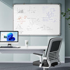 Polegas 24" X 36" Magnetic Dry Erase Board Whiteboard with Lines, Wall Hanging Monthly Calendar to Do List Schedule Board