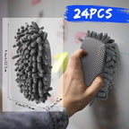 Sherr 24 Pcs Magnetic Whiteboard Eraser School Dry Erase Erasers Microfiber Shag Washable White Board Eraser for Chalk Classroom Home Office (Gray)