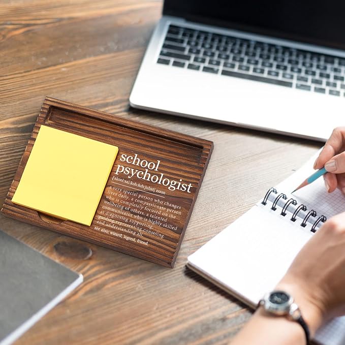 School Psychologist Gifts, School Counselor Appreciation Gifts Thank You Gifts for School Psych Behavior Therapist, Positivity Gifts Desk Self-Stick Note Pad Holders TZP03