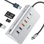 USB C Hub Ethernet, 10-in-1 USB Docking Station 10Gbps with 4K@60Hz HDMI, USB C and 2 USB A 3.2 Data, LAN, 2 USB A 2.0, PD 100W, SD/TF Ports, Powered USB Hub for Laptop, PC, iPhone 16/15, Mac