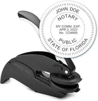 MaxMark Notary Seal Round Embosser for Florida State - Includes Gold Burst Seal Labels (50 Count)