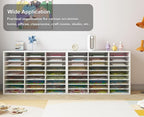 PAG Mail Sorter Organizer, Wood Literature Organizer, Student Mailbox for Classroom, Desktop Bill Paper Organizer for Office Home School, 27 Compartments, White