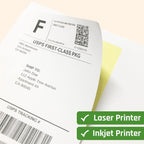 (2" x 4") 200 Sheets, Printable White Sticker Labels, Laser/Inkjet Printing - Matte, 10 per Page
