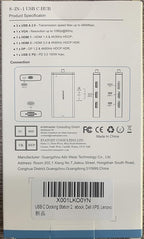 ABIWAZY USB C Docking Station Dual Monitor Adapter for Dell HP Laptop Docking Station 3 Monitors Quadruple Display USBC Hub Dongle to 4K HDMI,DP,VGA,3 USB2.0,100W PD, USB-C Dock for Lenovo,Surface