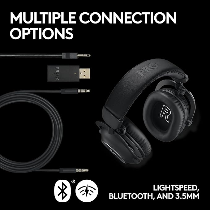 Logitech G Pro X Superlight 2 Lightspeed Wireless Gaming Mouse + G Pro X 2 Wireless Gaming Headset Bundle - Black