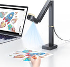 CZUR Fancy S Pro 12MP USB Document Camera for Teacher, 4K Webcam with Microphone and LED Light, Up to 60fps, Auto Focus, for Remote Teaching, Live Streaming, Web Conference, for Mac and Windows