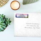 Breathtaking Landscape Rolled Address Labels / 500 Personalized Return Address Labels/Designer Address Stickers in Elegant Plastic Dispenser