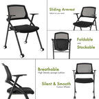 40 Pack Folding Chair Portable Nesting Commercial Seat for Events Office School Party Kitchen Dining Conference Waiting Training Room