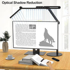 Micomlan Architect Desk Lamp with Remote Control, Adjustable Led Desk Light for Home Office with Base, 24W Bright Auto Dimming Table Light Rotatable Office Lamp with Swing Arm for Computer Cafting