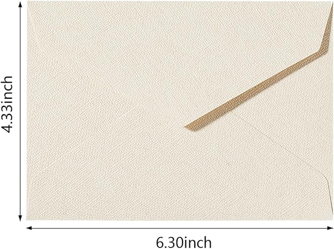 Tuhangcc Stationery Writing Paper and Envelopes Set with Jute Rope 4 X 6 for Writing Letter, (20 Best Paper with 10 Heavyweight envelopes),by Better Gift Office Products (Ivory White)