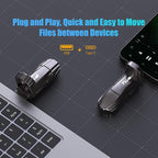 External SSD USB Flash Drive 512GB, Up to 550MB/s 2-in-1 Type C+ USB A USB3.2 Gen2 Solid State Thumb Drive SSD Stick for iPhone 15/16/Android/Windows/Mac/PC/Laptops