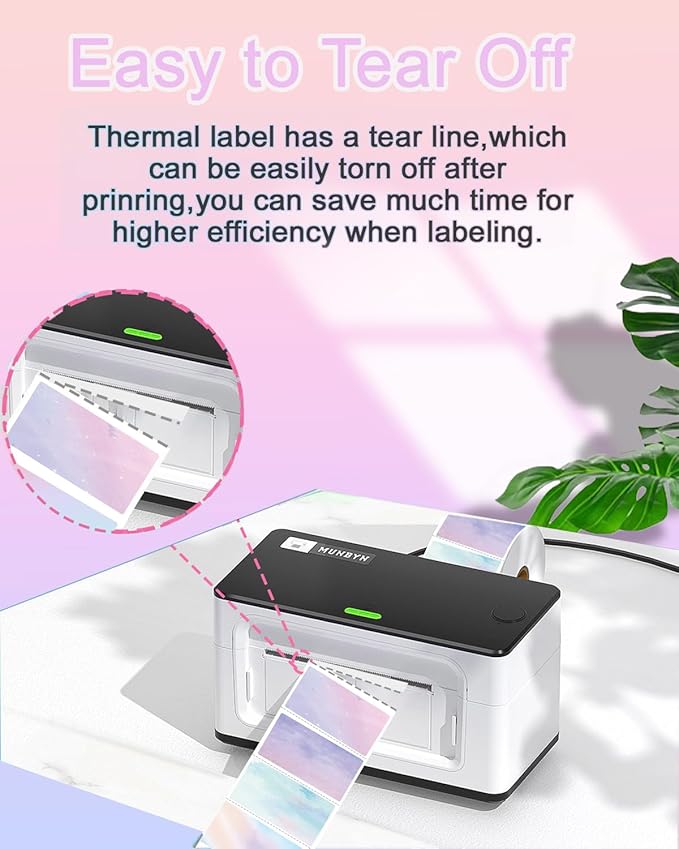 2.25 x 1.25 Thermal Labels - Self-Adhesive Address Shipping Barcode Stickers, Compatible with Rollo & Zebra & MUNBYN, 800 Labels for Printer, Color