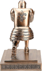 Knight Pen Holder Pen Stand Desk Organizers and Accessories Resin Pencil Holder as Gift with a Fancy Pen for Office and Home Desk Organizer (Bronze)