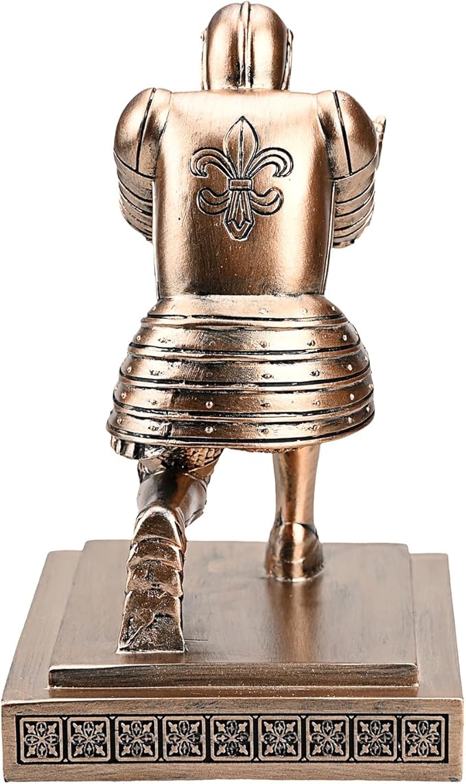 Knight Pen Holder Pen Stand Desk Organizers and Accessories Resin Pencil Holder as Gift with a Fancy Pen for Office and Home Desk Organizer (Bronze)