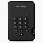 iStorage diskAshur2 HDD 1TB Black - Secure portable hard drive - Password protected - Dust & water resistant - Hardware Encryption