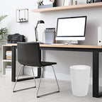 HOLDN’ STORAGE Small Trash Can - 1.58 Gallon Open Top Waste Bin, Compact Waste Can Perfect for Bathroom, Kitchen, Office, Dorm - Durable Garbage Can - Glossy White