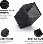 Comix Mesh Pen Holder Desk, Wire Pencil Holder with Foam Pad and Non-Slip Bottom Office Supplies Desk Organizer for Home Office School, 2 Packs