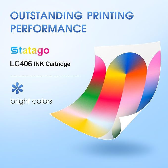 LC406 Ink Cartridges for Brother Printer for Brother LC406 LC406XL Ink Cartridge Work for MFC-J4535DW MFC-J4345DW MFC-J4335DW MFC-J5855DW MFC-J5955DW MFC-J6555DW MFC-J6955DW Printer (4 Pack)